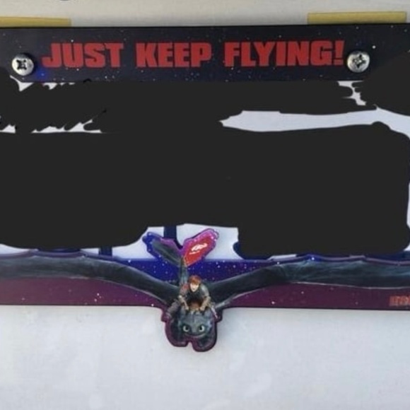 How To Train Your Dragon Fly License Plate Frame - Picture 2 of 2